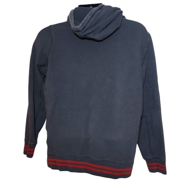 Abercrombie & Fitch Men's Size Small Navy Red Pullover Hoodie - Picture 3 of 5